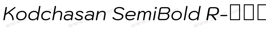 Kodchasan SemiBold R字体转换